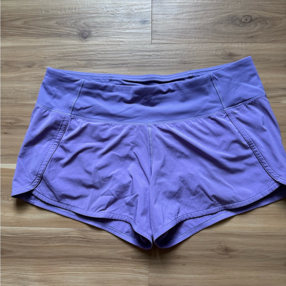 Lululemon Athletica Purple Athletic Shorts Moisture-Wicking Design